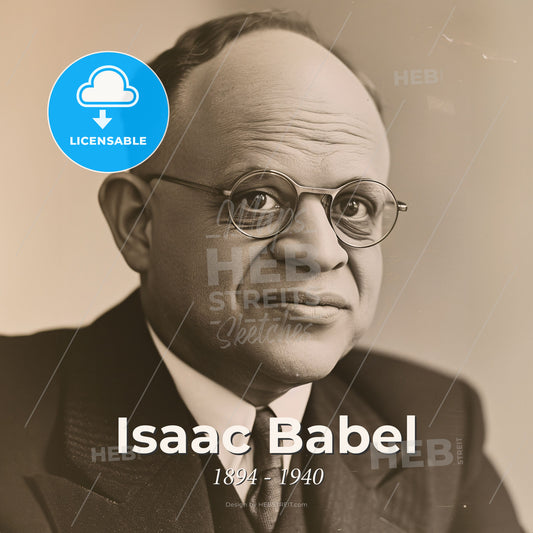 Isaac Babel, 1894 - 1940, Russian writer - A Man Wearing Glasses And A Suit Print Template