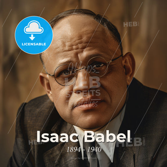 Isaac Babel, 1894 - 1940, Russian writer - A Man In A Suit And Tie Print Template