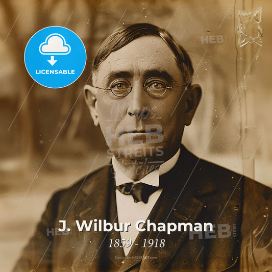 J. Wilbur Chapman, 1859 - 1918, American evangelist - A Man In A Suit And Bow Tie Print Template