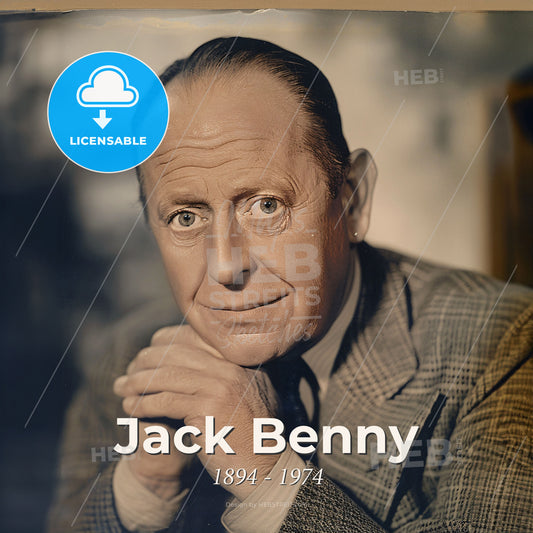 Jack Benny, 1894 - 1974, American comedian and radio/TV host - A Man In A Suit Print Template