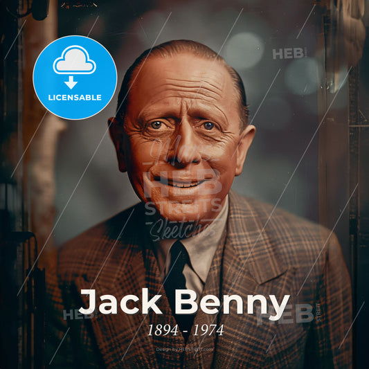 Jack Benny, 1894 - 1974, American comedian and radio/TV host - A Man In A Suit Print Template