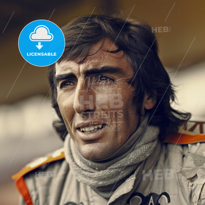 Jackie Stewart, Born: 1939, British racing driver - A Man In A Grey Jacket