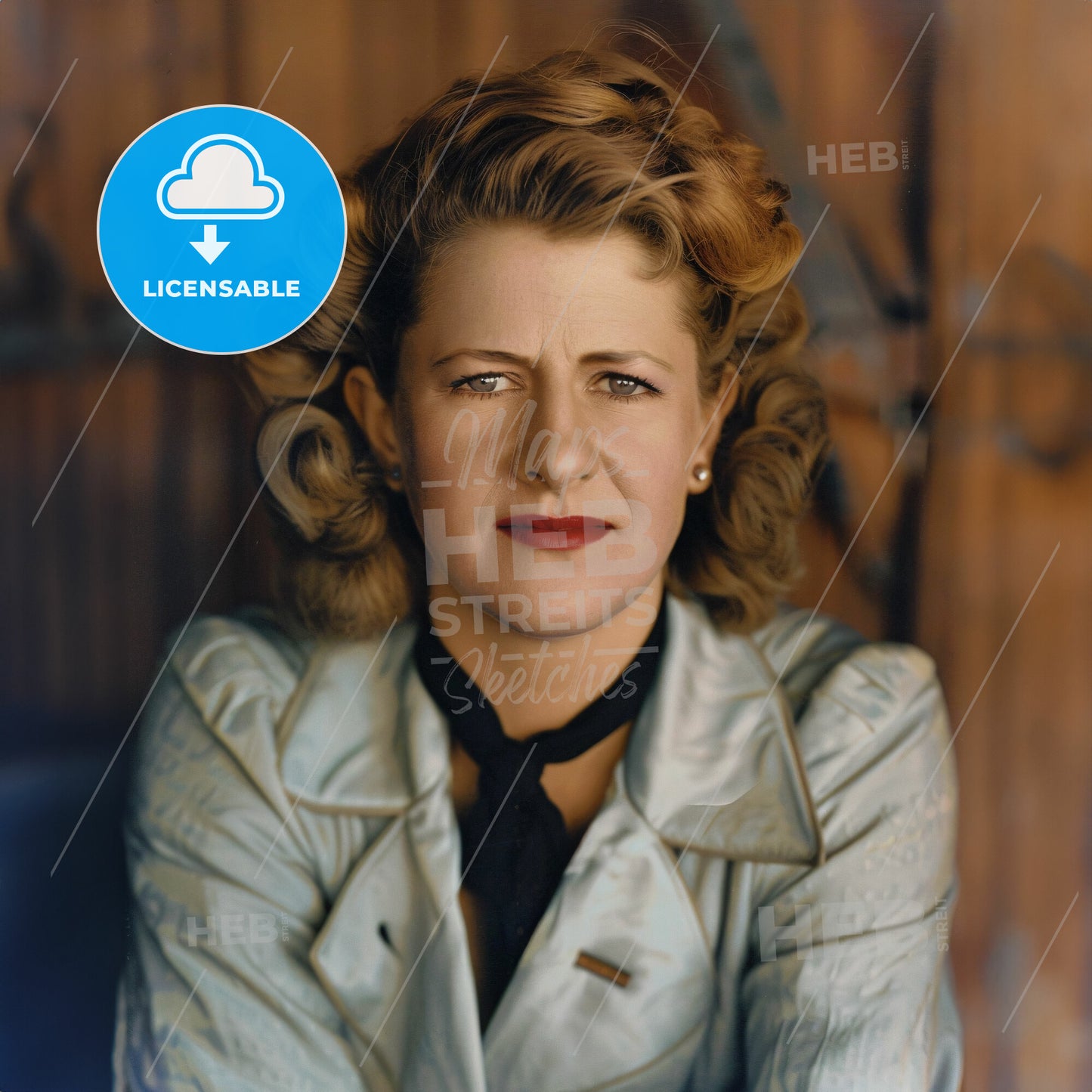 Jacqueline Cochran, 1906 - 1980, American aviator - A Woman With Curly Hair Wearing A White Coat