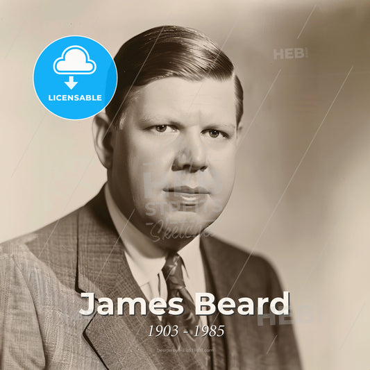 James Beard, 1903 - 1985, American chef - A Man In A Suit And Tie Print Template
