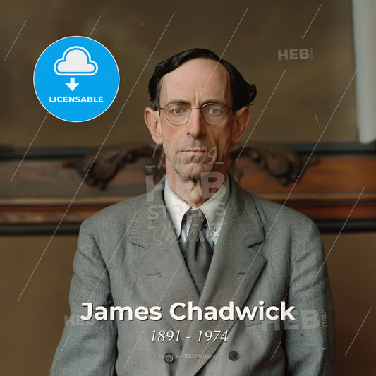 James Chadwick, 1891 - 1974, British physicist - A Man In A Suit And Tie Print Template