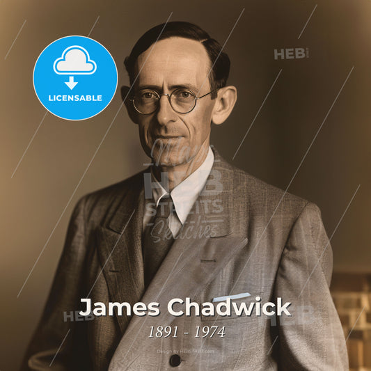 James Chadwick, 1891 - 1974, British physicist - A Man In A Suit And Tie Print Template