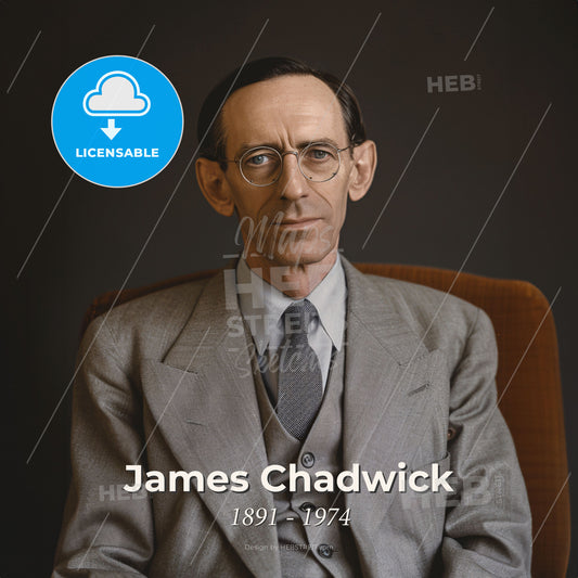 James Chadwick, 1891 - 1974, British physicist - A Man In A Suit And Tie Print Template