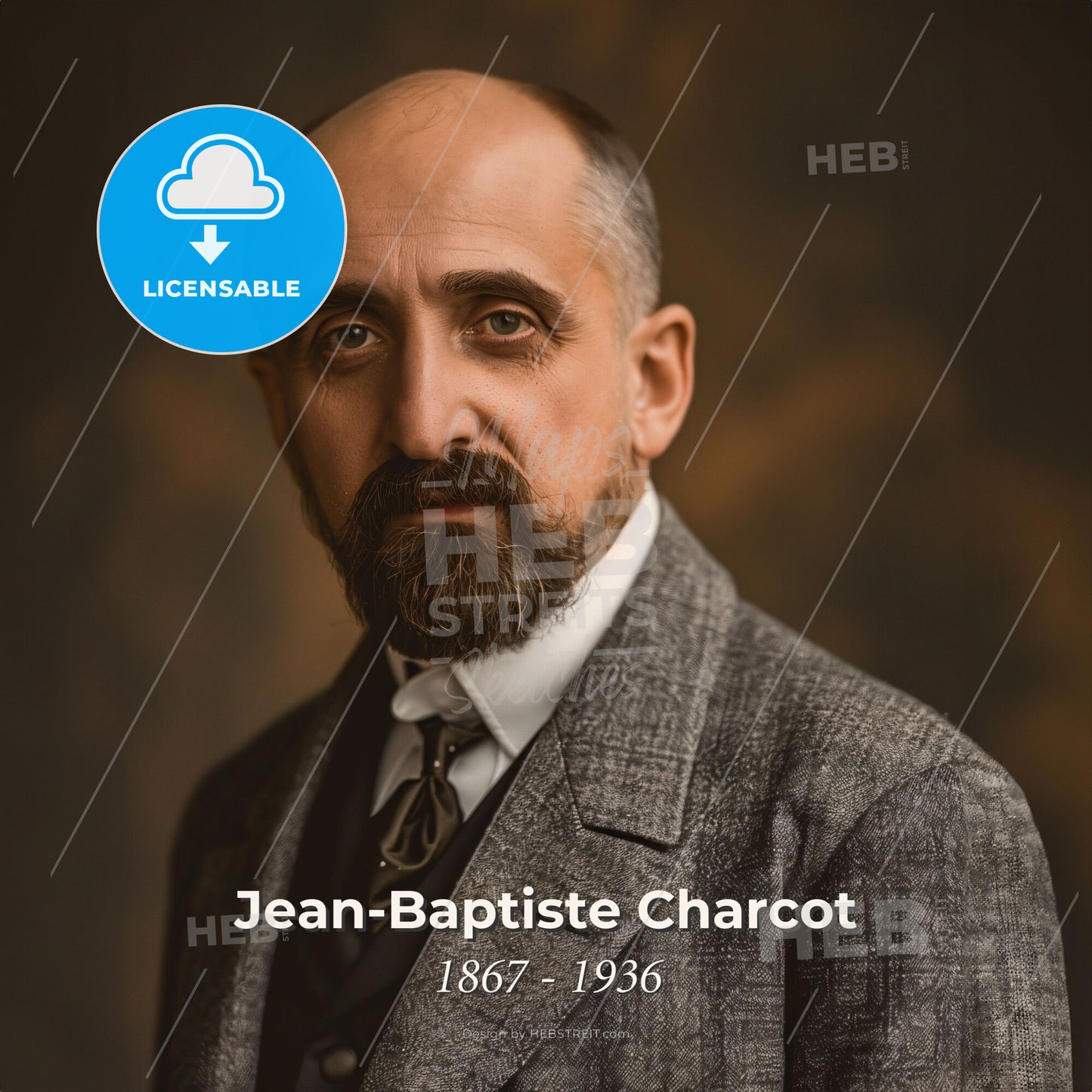 Jean-Baptiste Charcot, 1867 - 1936, French polar explorer and navigator - A Man With A Beard And Mustache Wearing A Suit Print Template