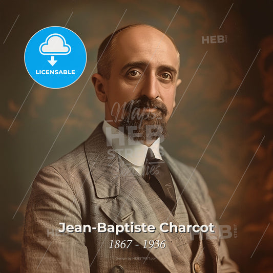 Jean-Baptiste Charcot, 1867 - 1936, French polar explorer and navigator - A Man In A Suit Print Template
