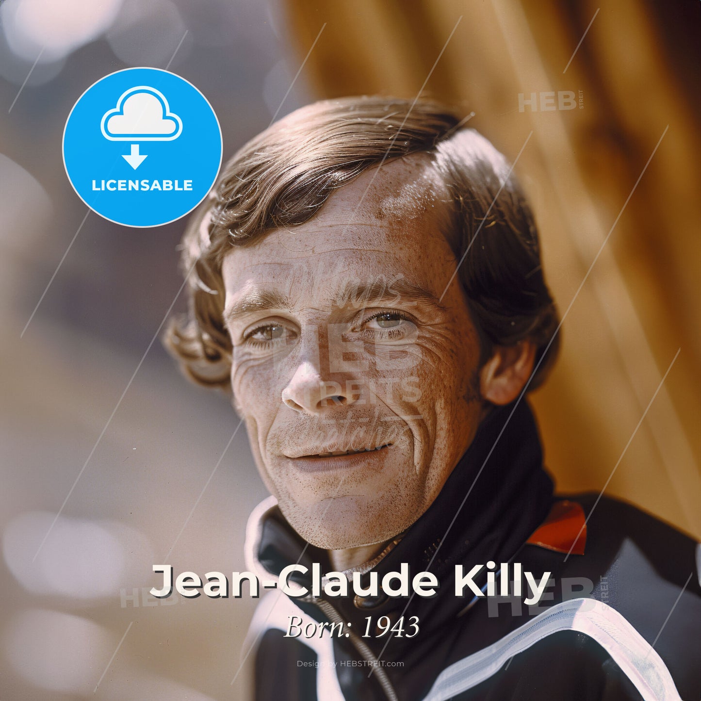 Jean-Claude Killy, Born: 1943, French alpine skier - A Man Smiling For The Camera Print Template