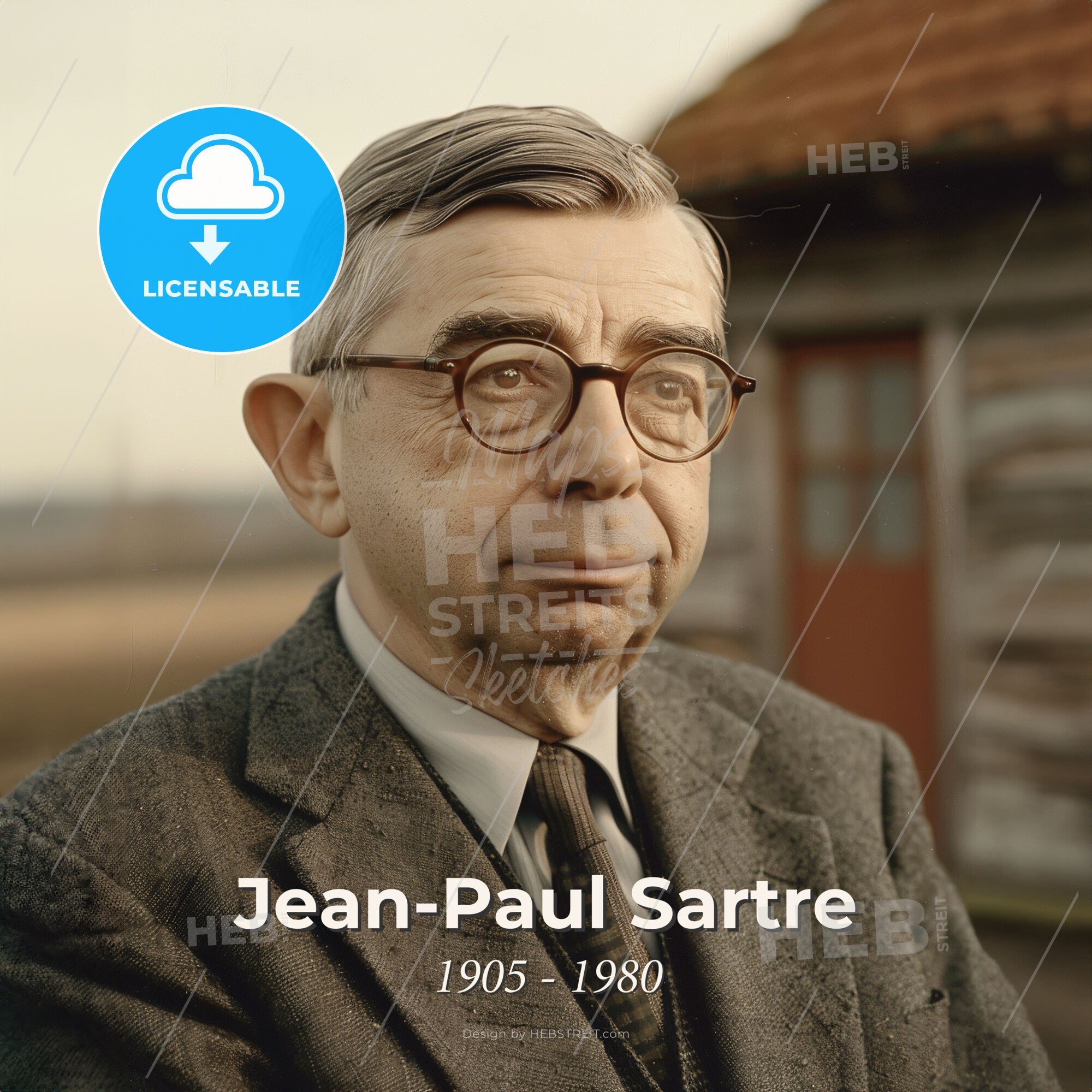 【中古】Jean-Paul Sartre: EinPhilosoph des 21.Jahrhunderts? Jean-Paul Sartre, 1905 - 1980, French Philosopher And Writer - A