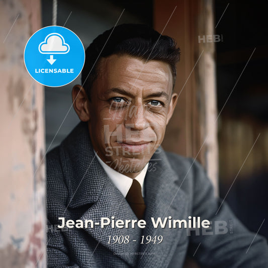 Jean-Pierre Wimille, 1908 - 1949, French racing driver - A Man In A Suit Print Template