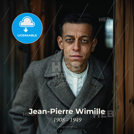 Jean-Pierre Wimille, 1908 - 1949, French racing driver - A Man In A Coat Print Template
