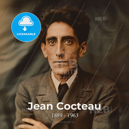 Jean Cocteau, 1889 - 1963, French writer and filmmaker - A Man In A Suit And Tie Print Template