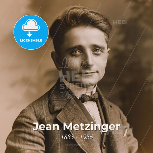 Jean Metzinger, 1883 - 1956, French painter and theorist - A Man In A Suit Print Template