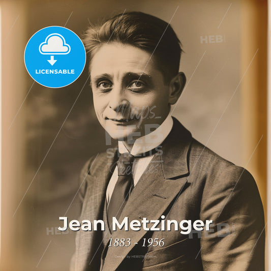 Jean Metzinger, 1883 - 1956, French painter and theorist - A Man In A Suit And Tie Print Template