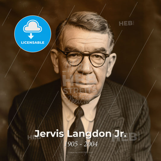 Jervis Langdon Jr., 1905 - 2004, American railway executive - A Man In A Suit And Tie Print Template