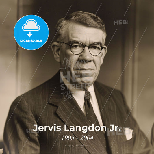 Jervis Langdon Jr., 1905 - 2004, American railway executive - A Man In A Suit And Tie Print Template