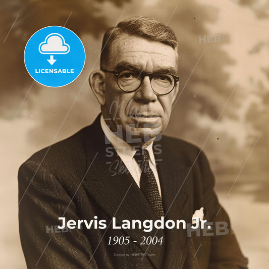 Jervis Langdon Jr., 1905 - 2004, American railway executive - A Man In A Suit And Tie Print Template