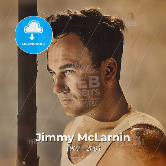 Jimmy McLarnin, 1907 - 2004, Canadian welterweight boxer - A Man In A Tank Top Print Template