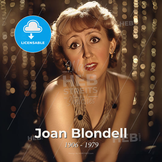 Joan Blondell, 1906 - 1979, American actress - A Woman In A Dress Print Template