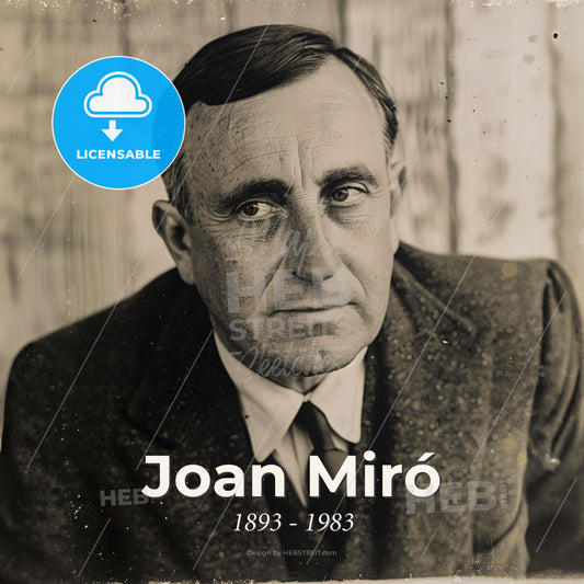 Joan Miró, 1893 - 1983, Spanish painter - A Man In A Suit And Tie Print Template