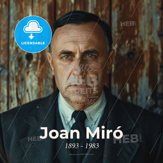 Joan Miró, 1893 - 1983, Spanish painter - A Man In A Suit And Tie Print Template