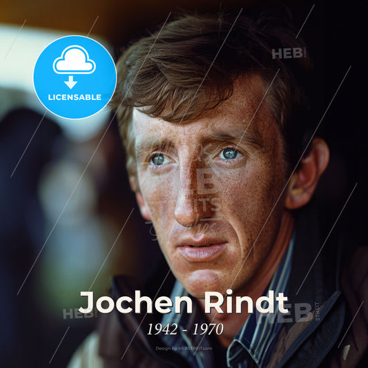 Jochen Rindt, 1942 - 1970, Austrian racing driver - A Man With Freckles Looking At The Camera Print Template