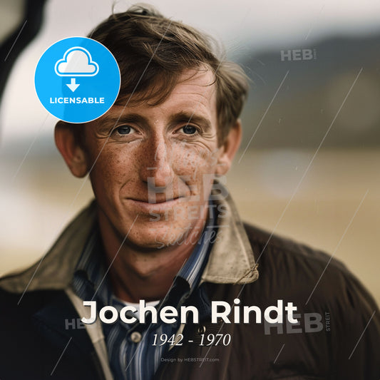 Jochen Rindt, 1942 - 1970, Austrian racing driver - A Man Smiling For The Camera Print Template