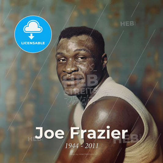 Joe Frazier, 1944 - 2011, American heavyweight boxer - A Man In A Tank Top Print Template