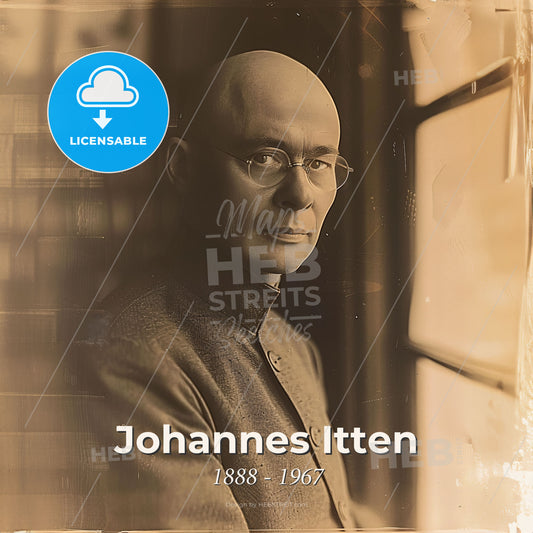 Johannes Itten, 1888 - 1967, Swiss-German painter and theorist - A Man Wearing Glasses And A Button Up Shirt Print Template