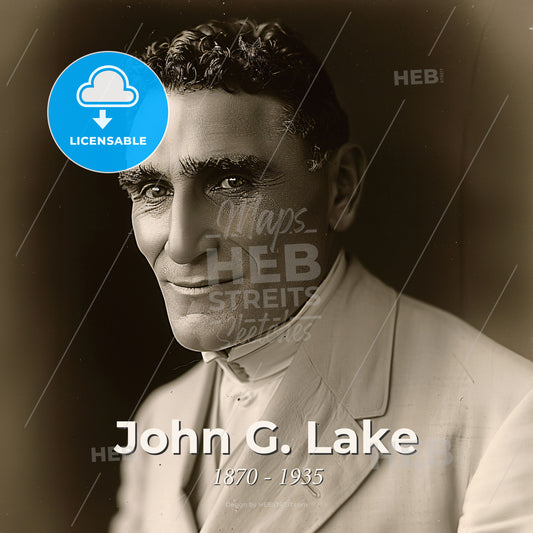 John G. Lake, 1870 - 1935, American missionary and preacher - A Man In A Suit Print Template