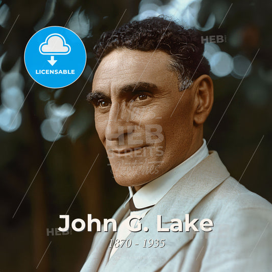 John G. Lake, 1870 - 1935, American missionary and preacher - A Man In A Suit Print Template