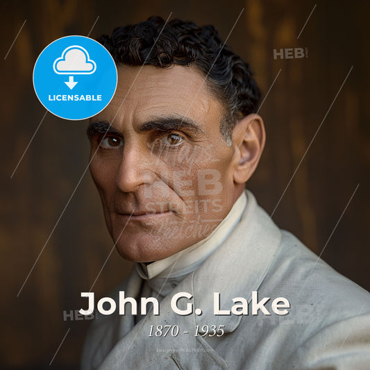 John G. Lake, 1870 - 1935, American missionary and preacher - A Man In A White Coat Print Template