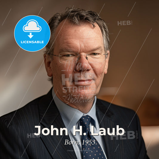 John H. Laub, Born: 1953, American criminologist - A Man In A Suit And Tie Print Template