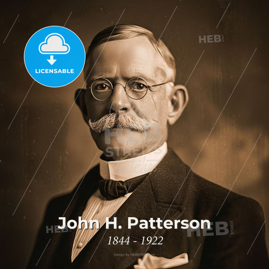 John H. Patterson, 1844 - 1922, American business executive - A Man In A Suit And Bow Tie Print Template