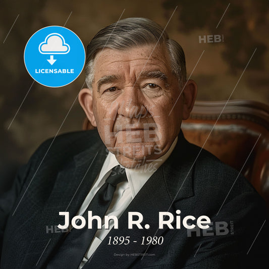 John R. Rice, 1895 - 1980, American evangelist - A Man In A Suit And Tie Print Template