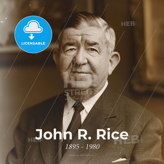 John R. Rice, 1895 - 1980, American evangelist - A Man In A Suit And Tie Print Template