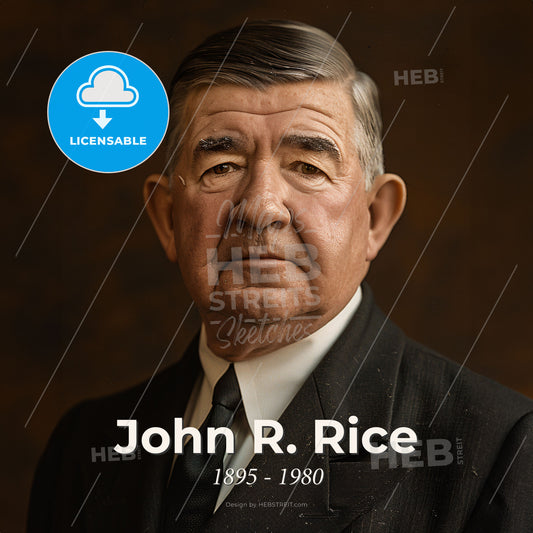 John R. Rice, 1895 - 1980, American evangelist - A Man In A Suit And Tie Print Template