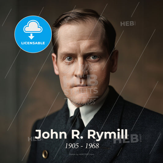 John R. Rymill, 1905 - 1968, Australian explorer - A Man In A Suit Print Template