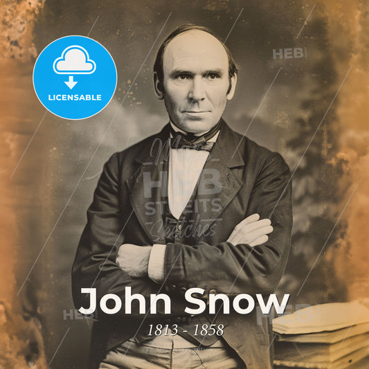 John Snow, 1813 - 1858, British physician - A Man With His Arms Crossed Print Template