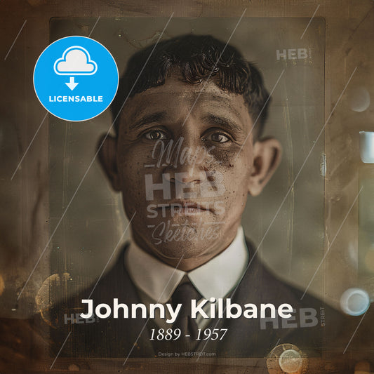 Johnny Kilbane, 1889 - 1957, American boxer - A Man In A Suit Print Template