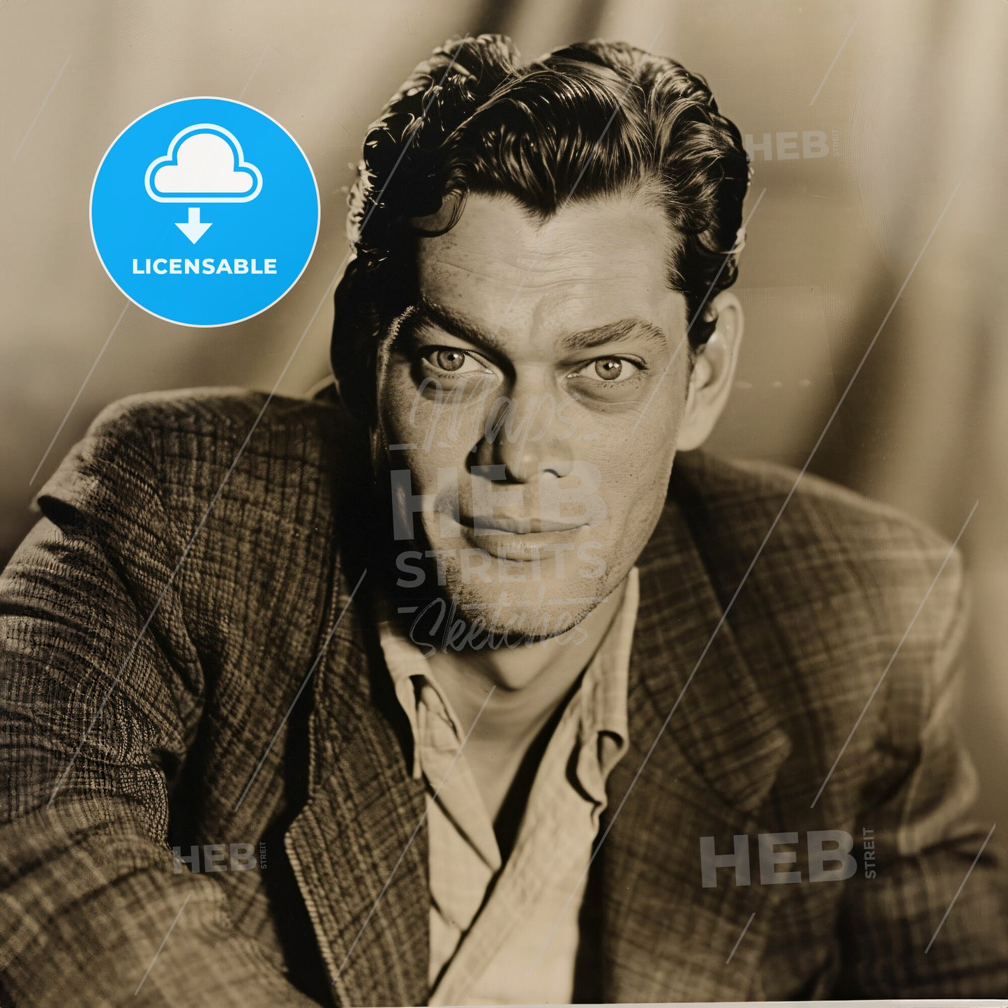 Johnny Weissmuller, 1904 - 1984, American swimmer and actor - A Man In A Suit