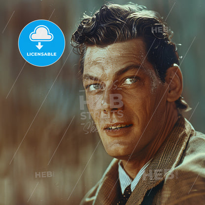 Johnny Weissmuller, 1904 - 1984, American swimmer and actor - A Man Looking At The Camera