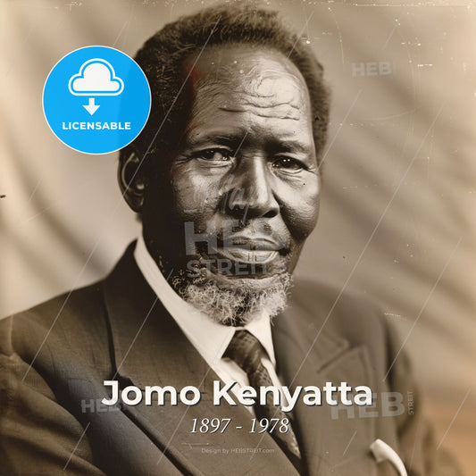 Jomo Kenyatta, 1897 - 1978, Kenyan independence leader - A Man In A Suit And Tie Print Template