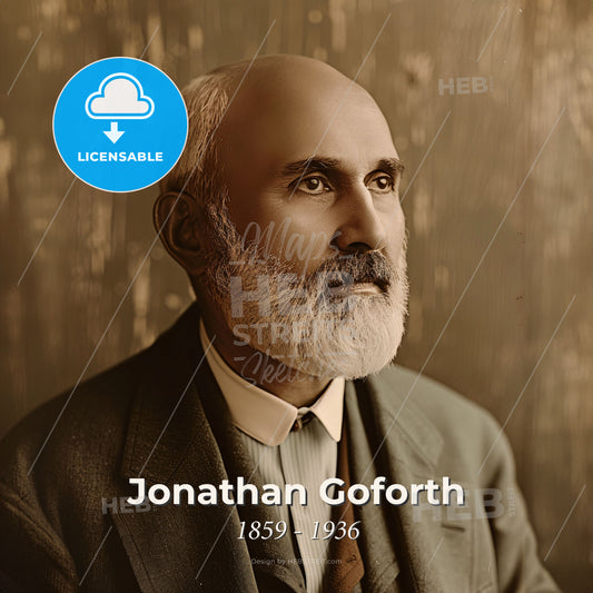 Jonathan Goforth, 1859 - 1936, Canadian missionary - A Man With A Beard Print Template