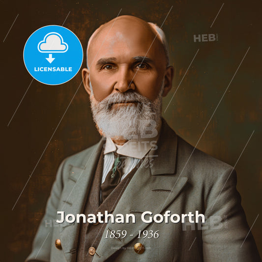 Jonathan Goforth, 1859 - 1936, Canadian missionary - A Man With A Beard And Mustache Print Template