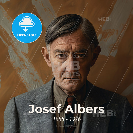 Josef Albers, 1888 - 1976, German-American painter - A Man In A Suit Print Template