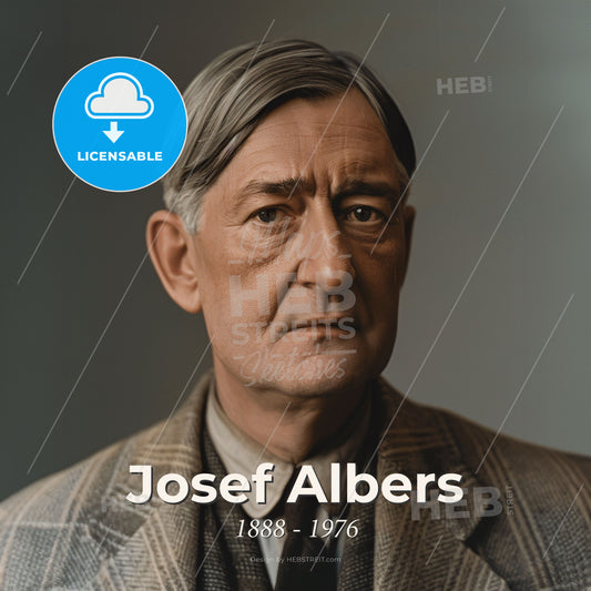 Josef Albers, 1888 - 1976, German-American painter - A Man In A Suit Print Template