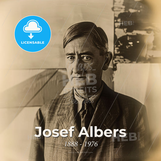 Josef Albers, 1888 - 1976, German-American painter - A Man In A Suit Print Template